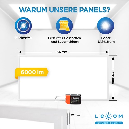 Lecom led panel 120x60 - led,